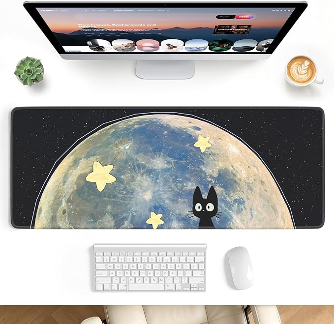 Desk Mat, Big Desk Pad, 31.5x11.8 Inches Extended Big Gaming Mouse Pad by stanploe