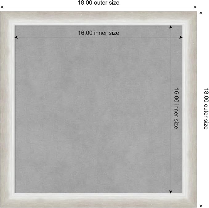 Amanti Art Silver Framed Magnetic Board 18x18 Small Vision Board - Image 4