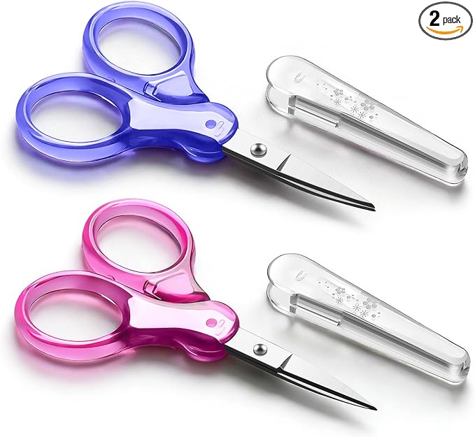 Zicolu 3.5" Small Craft Scissors all Purpose, Straight and Curved Fine Tips by Zicolu
