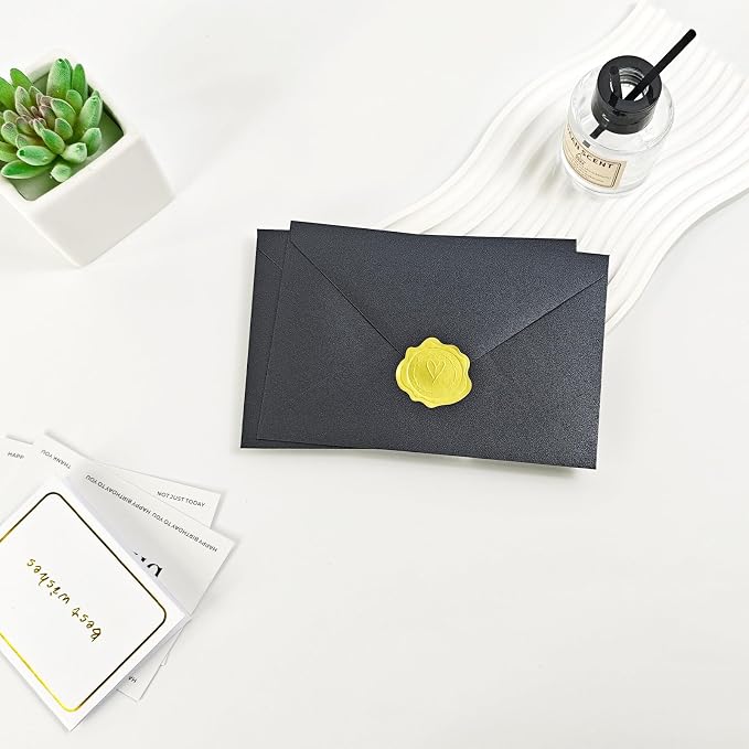 50 PCS 4x6 Pearl Black Envelopes - Image 5