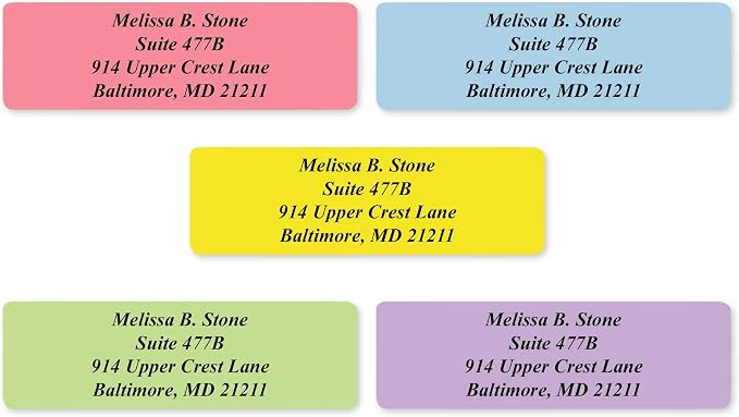 Pastel Rainbow Personalized Return Address Labels Without Dispenser - Image 3