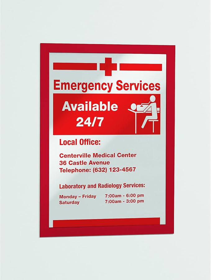 Durable Duraframe Self-Adhesive Magnetic Document Sign Holder - Image 4