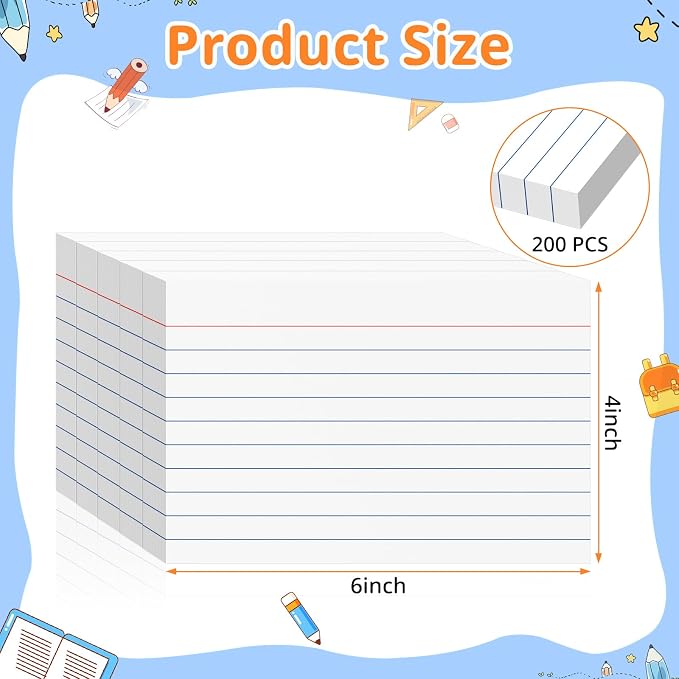 Index Cards 4x6, Lined Flashcards Notecards, Note Cards - Image 2