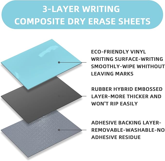 Dry Erase Board Sticker- Whiteboard Stickers-8.27''x11.69'' Removable Dry Erase - Image 3