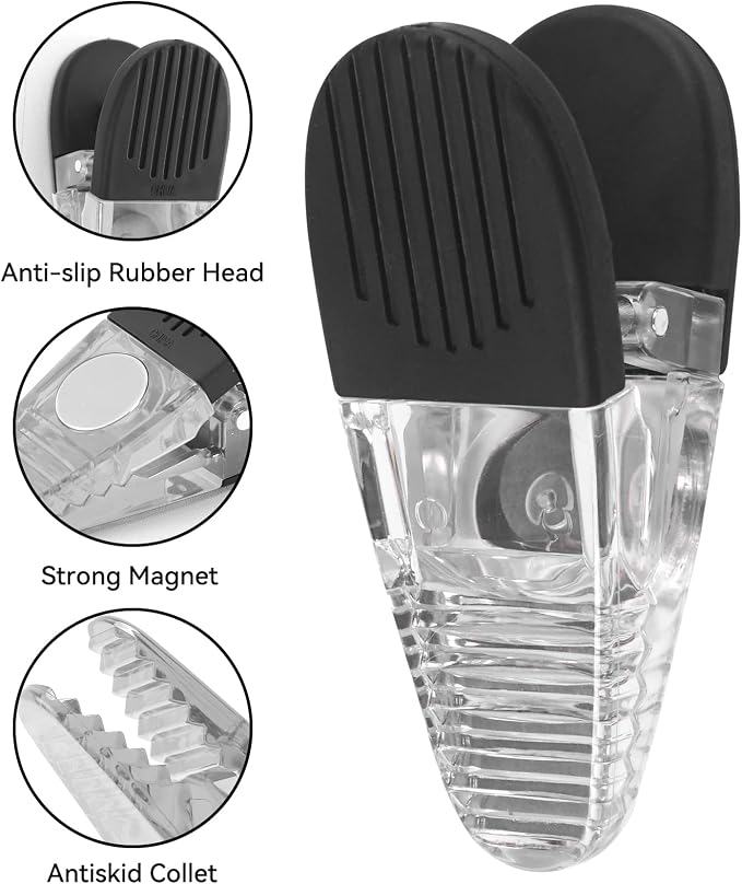 3-1/4" Length Plastic Refrigerator Magnet Clips Set - Image 4