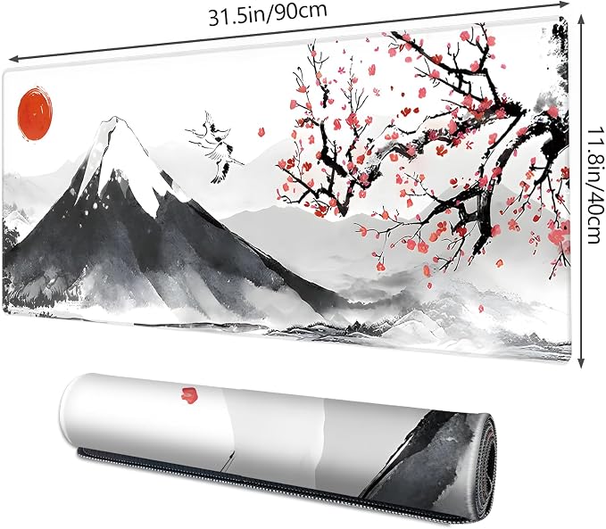 Galdas Mouse Pad for Gaming, Japanese Desk Mat, XXL XL Large Mouse Mat Long - Image 2