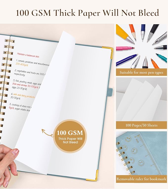 Blank Spiral Notebook Journal 8.5” x 11”, A4 Large Hardcover Sketch Book - Image 5