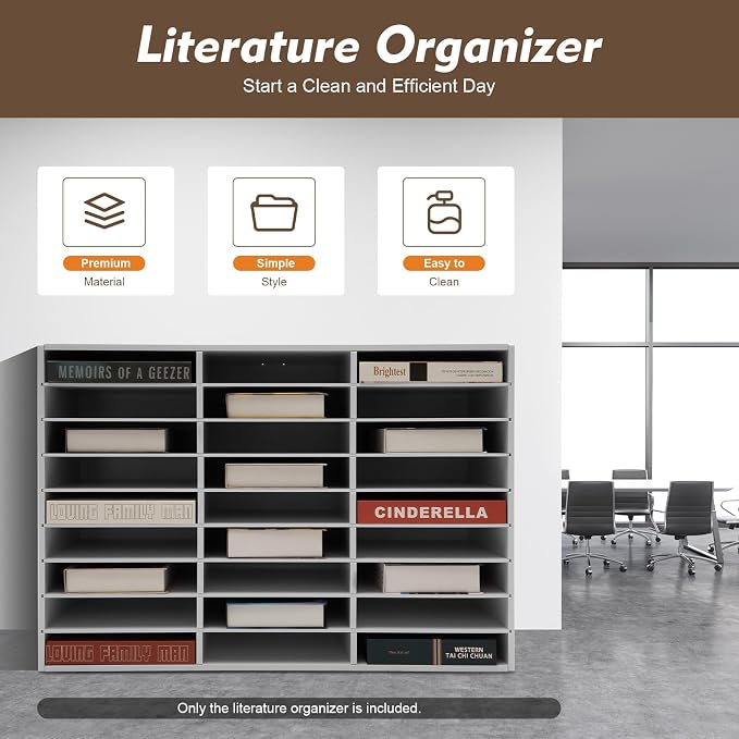 27 Slot Literature Organizer – Desktop File Sorter - Image 2