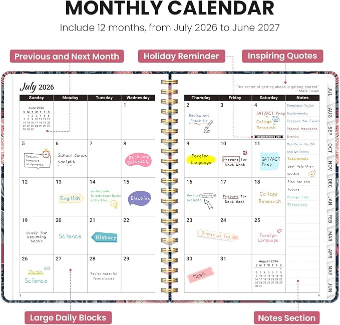 Planner 2026-2027, Monthly and Weekly Academic Planner July 2026 - Image 2