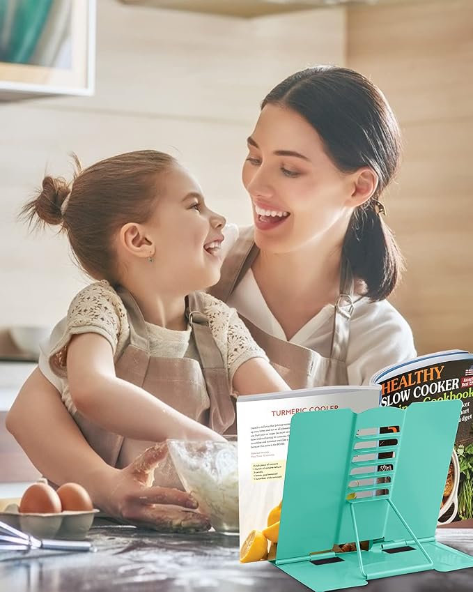 MSDADA Book Stand Metal Reading Rest Book Holder Adjustable Cookbook Documents - Image 5