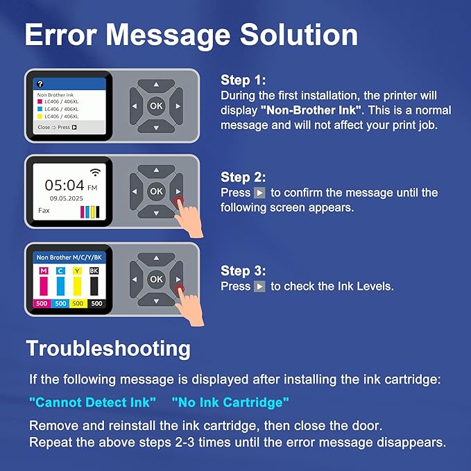 Toner Kingdom Compatible for LC406 LC406XL Ink Cartridges for Brother Printer Work with Brother MFC-J4335DW MFC-J5855DW MFC-J6555DW MFC-J6555DW MFC-J6955DW MFC-J4535DW Printer(High Yield，4-Pack)-DeskLoop Office