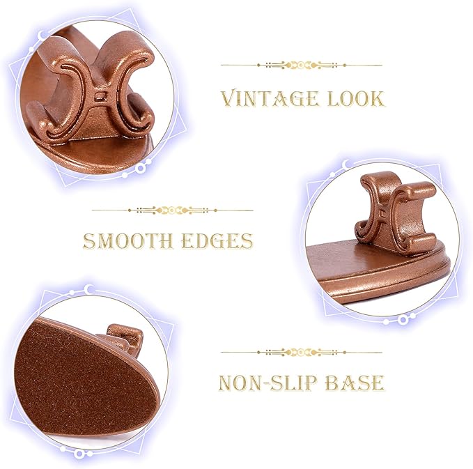 4PCS Resin Pen Holders Wizard Magic Wand Display Stands Mini Holders for Pencil Desk Decor Collection, 2.8'' L×1.1'' W× 0.9'' H, Rosegold-DeskLoop Office