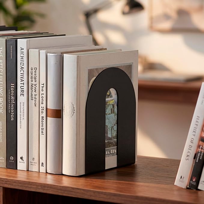Officemate Heavy Weighted Bookends, Sturdy Office & Home Shelf Organizers - Image 7