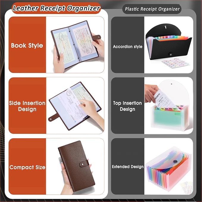 Leather Receipt Organizer, Coupon Organizer - Image 6