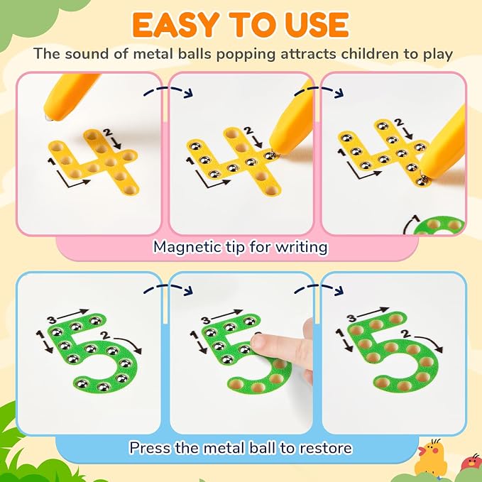 JoyCat Double-Sided Magnetic Animal Number Tracing Board - Image 4