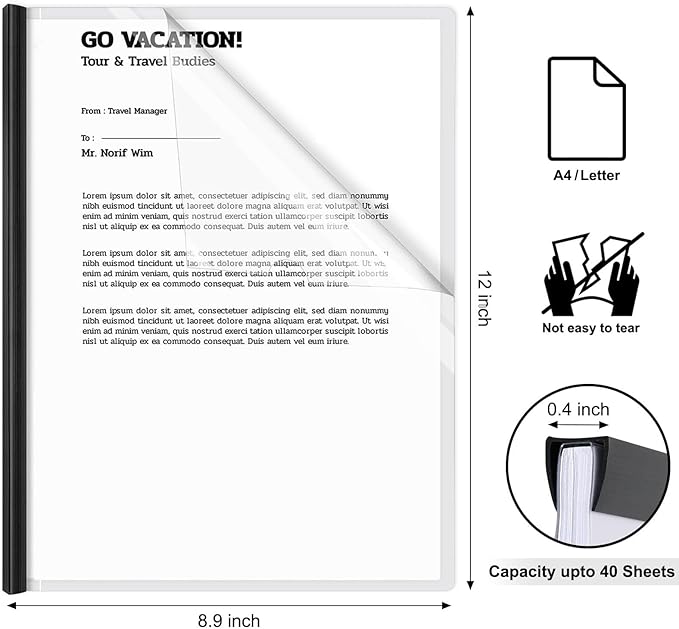 JOERSH 10Pcs Clear Report Covers - Image 2