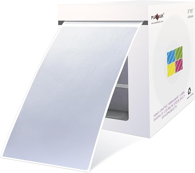 PARLAIM Large 5 x 3 inch Rectangle Color Coding Sticker, Writable Square Color by PARLAIM
