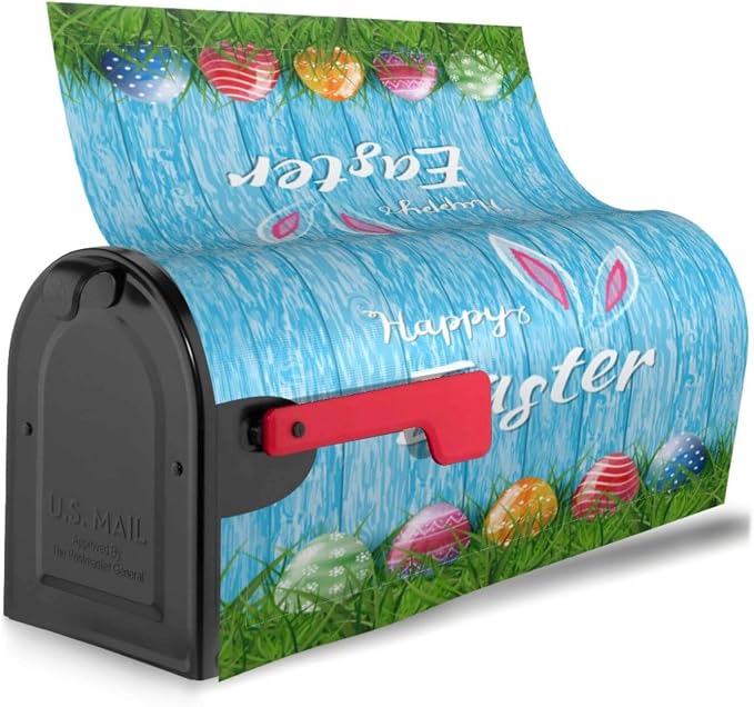 Ouqiuwa Easter Bunny Welcome Magnetic Mailbox Cover - Image 3