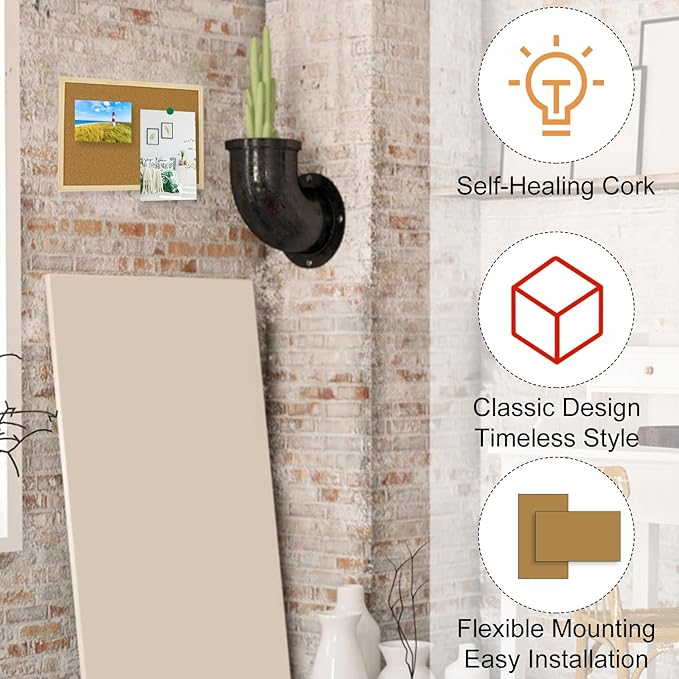 OWLKELA Cork Board 14.6"X 11", Notice Pin Board, Memo Board, Vision Board - Image 3