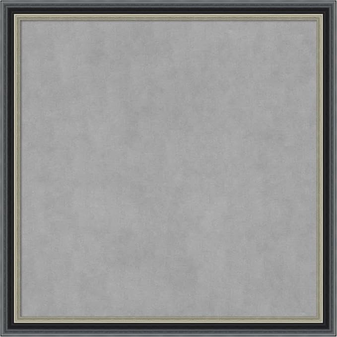 Amanti Art Black Framed Magnetic Board 27x27 Medium Vision Board by AmantiArt