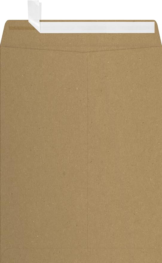 LUXPaper 9 x 12 Open End Envelopes | Peel & Press | Grocery Bag Brown | 70lb. by LUXPaper
