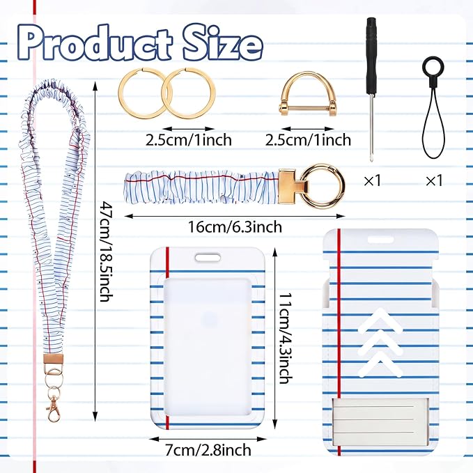 Sabary 3 Packs Teacher Scrunchie Lanyards - Image 2