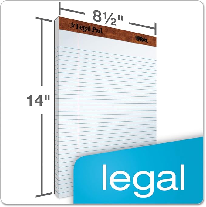 Tops 7573 Perforated Everyday Writing Legal Pad, 8.5 x 14 Inch - Image 4