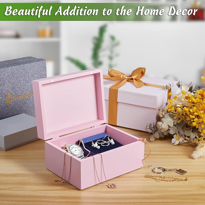 DRASTAR Wooden Box, Small Keepsake Box, Memory Box - Image 5