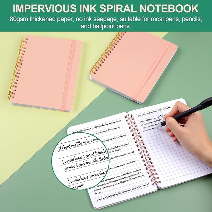Utron 3 PCS Small Spiral Notebook 5x7, Notebooks - Image 4