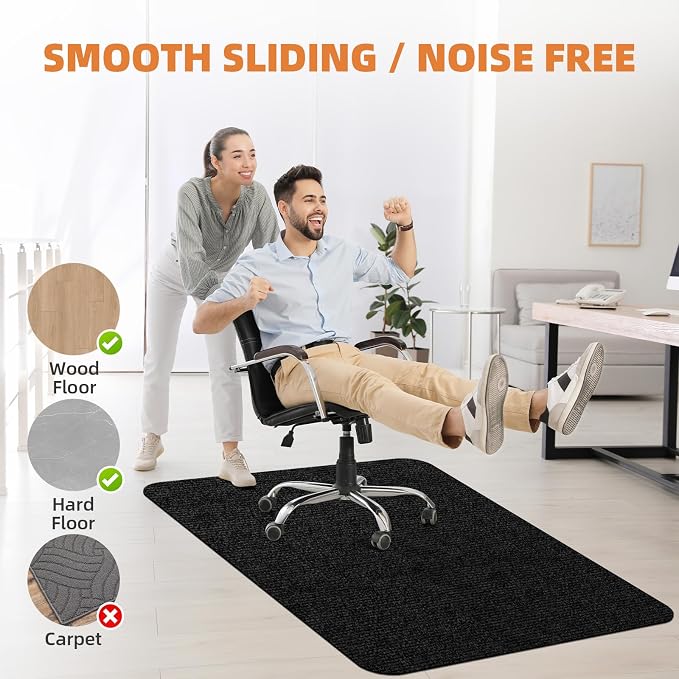 Office Chair Mat for Hardwood and Tile Floor, Non-Slip Floor Protector - Image 2