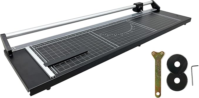 TECHTONGDA Paper Trimmer 36" Cut Length 8-10 Sheets Capacity, Professional Rotary Photo Paper Cutter and Trimmer with Angle Line and 2 Spare Blades for Offices, Schools and Crafts-DeskLoop Office