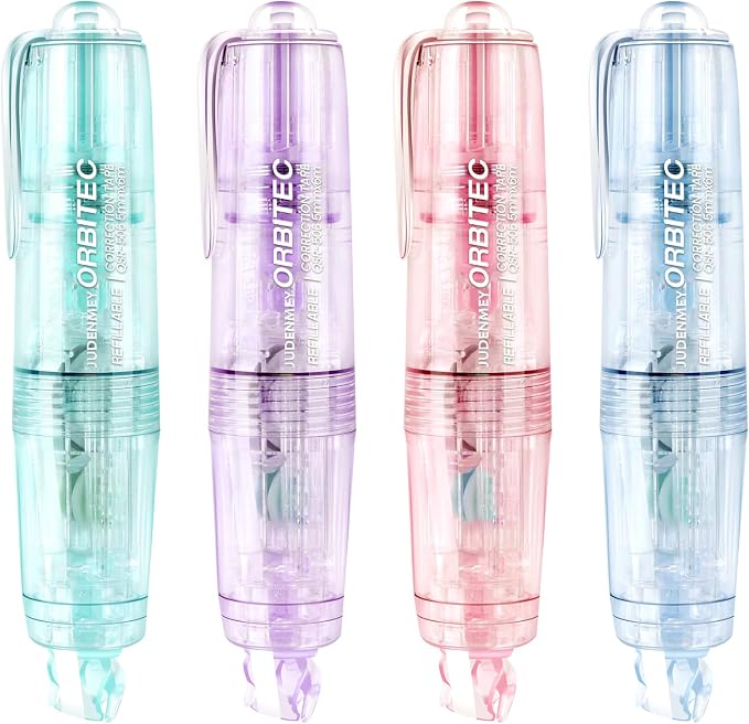 Refillable Retractable White Correction Tape, by Unknown