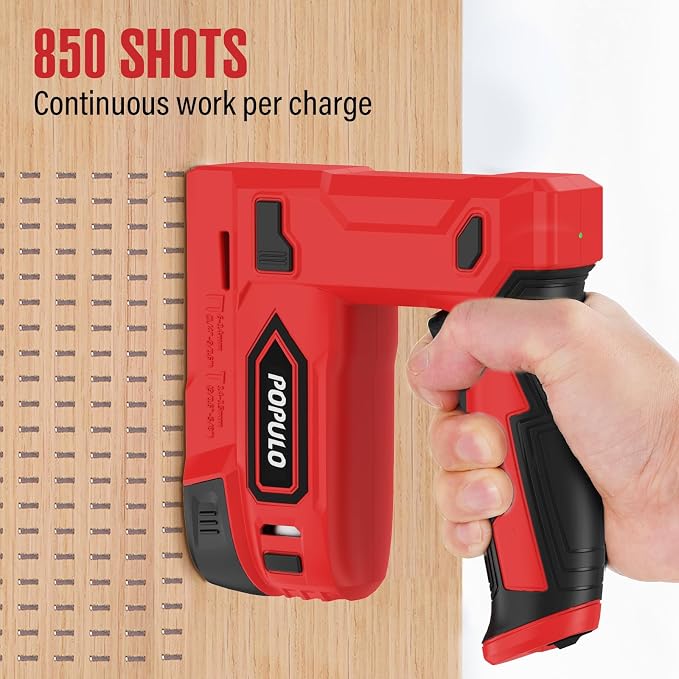 POPULO Electric Staple Gun, 2 in 1 Electric Stapler Tacker 4V Cordless Brad - Image 5