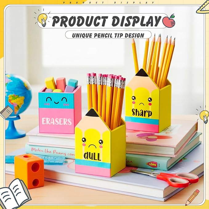 Gilprop 3 Pcs Back to School Sharp and Dull Pencil Holder - Image 4