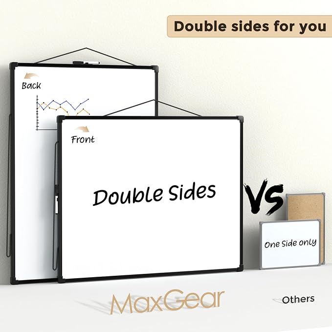 MaxGear White Board for Wall, Hanging for Home, Includes 3 Dry Erase Markers 4 - Image 4