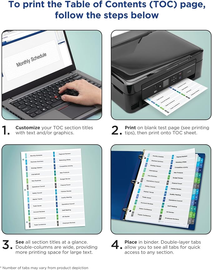 Avery Double Column 24 Tab Dividers - Image 7