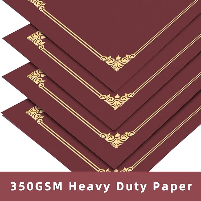 HAUTOCO 10 Packs Certificate Holders, Burgundy Diploma Holders, Document Award - Image 4