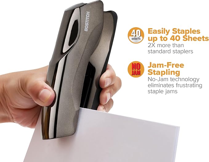 Bostitch Office Heavy Duty 40 Sheet Stapler, Small Stapler Size, Fits into The - Image 2