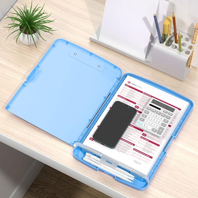 Rimilak Plastic Clipboard with Storage, 8.5 x 11 High Capacity Folio Nursing - Image 7