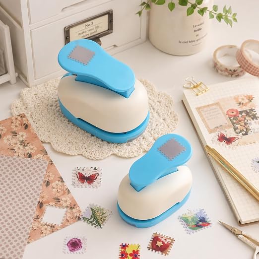 BAOFALI 2 PCS Stamp Puncher 1.2"x1"and 0.8"x0.7" Stamp Punch Rectangular - Image 7
