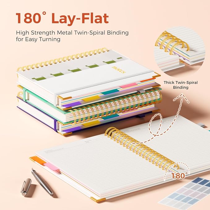 XYark A4 Hardcover Spiral Notebook, 8.5"x11" College Ruled Notebooks - Image 3