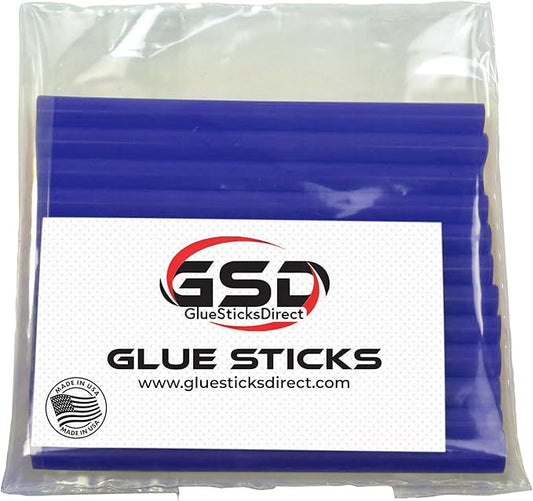 Mini Size Hot Melt Glue Sticks for Glue Gun - Bulk 4in Dark Blue Glue Sticks - Great for Art Craft Repairs & Compatible w/Most Glue Guns - 5/16" X 4" (24 Sticks) - Made in USA-DeskLoop Office