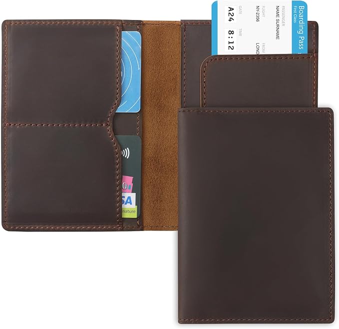 Jack&Chris Leather Passport Holder, Handmade Passport cover, Travel Wallet - Image 2