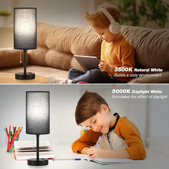 Dicoool 17Inch Tall Bedroom Lamps - Image 6