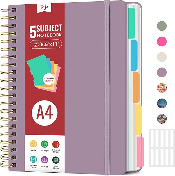 Hardcover Spiral Journal Notebooks by Taja