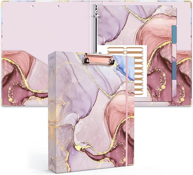 Ospelelf 3 Ring Binder 1 Inch, Clipboard Organizer, Back to School and Office by OspelelfOfficeSupplies