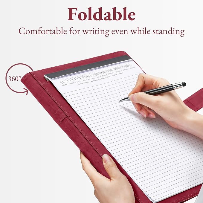 Mymazn Padfolio Portfolio Binder, Faux Leather Interview Resume Folder - Image 4