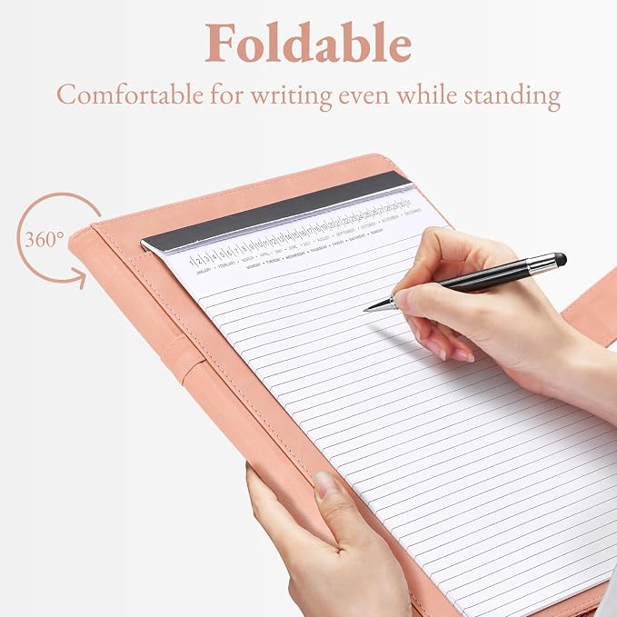 Mymazn Padfolio Portfolio Binder, Faux Leather Interview Resume Folder - Image 4