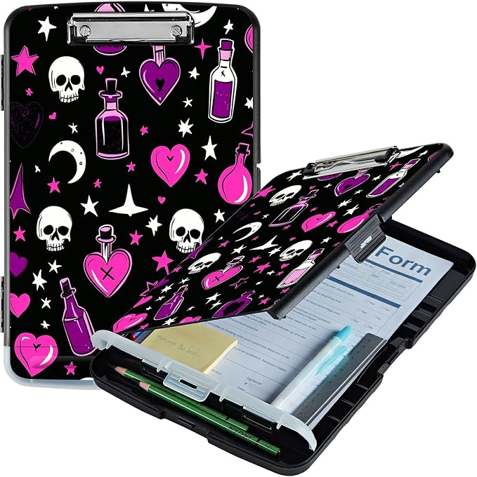 Purple Heart Wishing Bottle Clipboard by Unknown