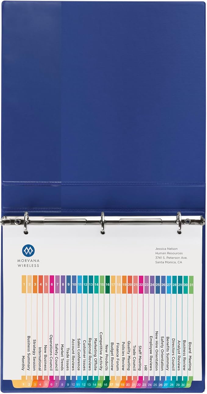 Avery 1-31 Dividers for 3 Ring Binders, 31 Tabs per Set, Customizable Table of - Image 8